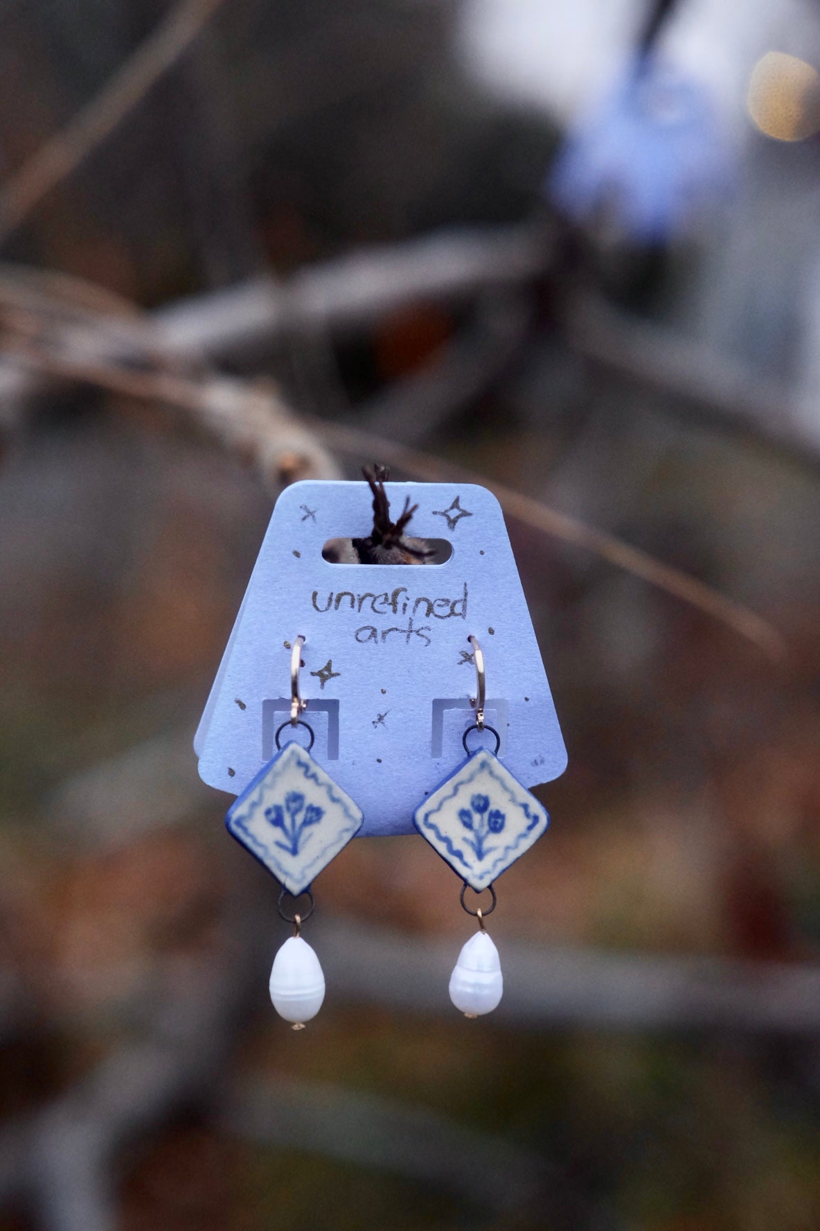 Tulip Pearl Drop Earrings